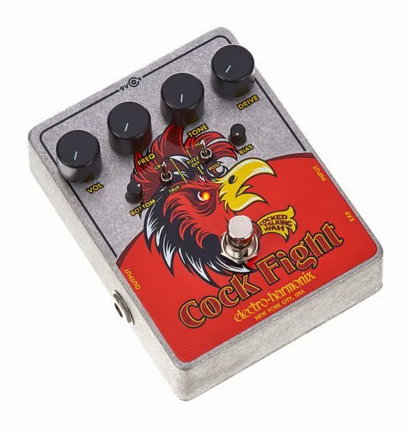 Electro Harmonix Cock Fight Cocked Wah, connettori sul retro dell'unita
