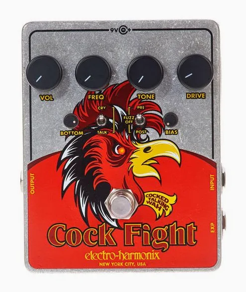 Electro Harmonix Cock Fight Cocked Wah, footswitch in primo piano