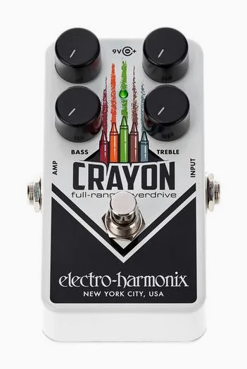 Electro Harmonix Crayon 69 Full-Range Overdrive, ingressi e uscite laterali