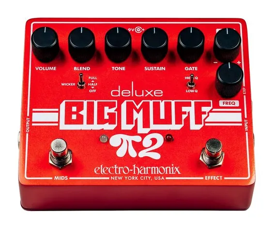 Electro Harmonix Deluxe Big Muff Pi 2 Fuzz, ingressi e uscite laterali