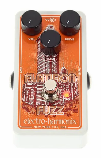Electro Harmonix Flatiron Fuzz, connettori sul retro dell'unita