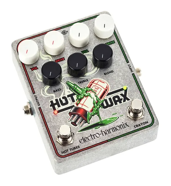 Electro Harmonix Hot Wax Dual Overdrive, led e interruttore a pedale