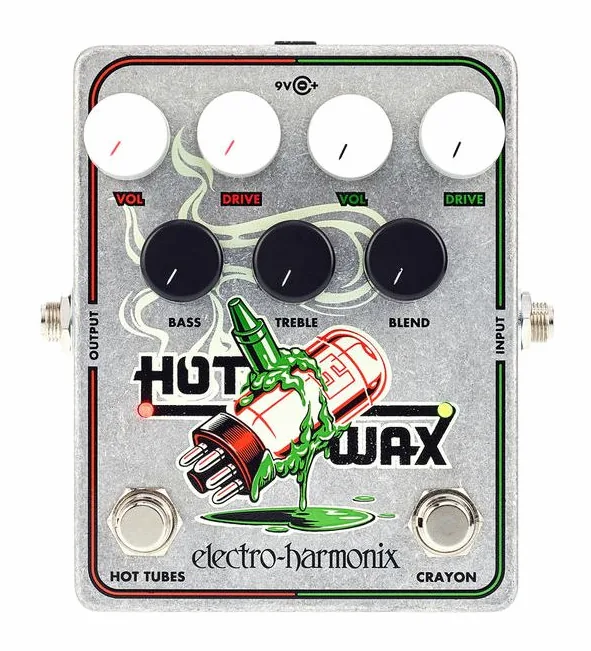 Electro Harmonix Hot Wax Dual Overdrive, connettori sul retro dell'unita