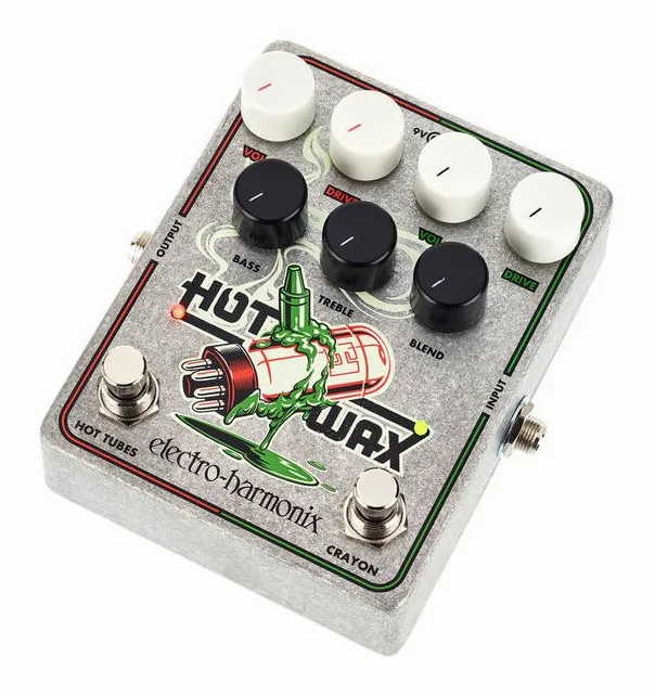 Electro Harmonix Hot Wax Dual Overdrive visto di fronte