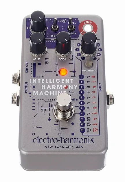 Electro Harmonix Intelligent Harmony Machine, ingressi e uscite laterali