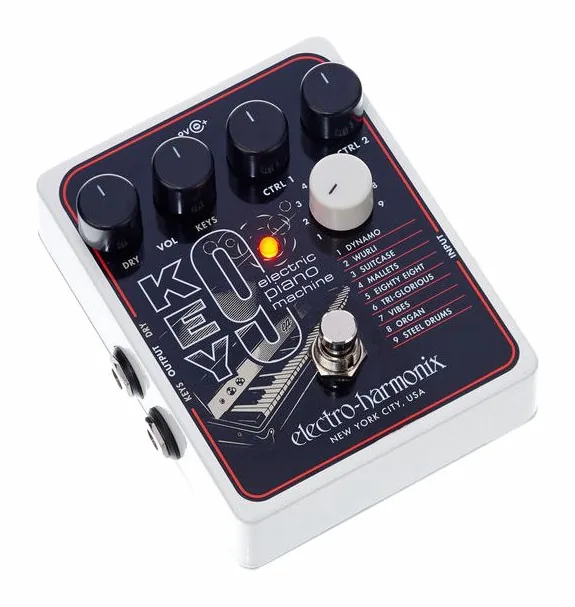 Electro Harmonix KEY9 Electric Piano Machine, manopole viste dall'alto