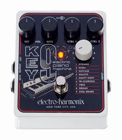 Electro Harmonix KEY9 Electric Piano Machine, grafica del pannello superiore