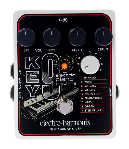 Electro Harmonix KEY9 Electric Piano Machine, footswitch in primo piano