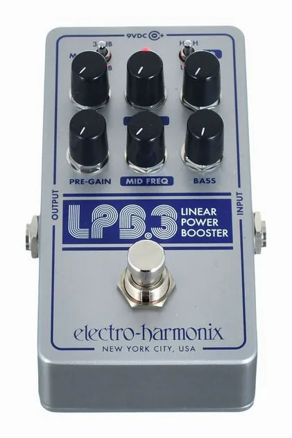 Electro Harmonix LPB-3 Boost & EQ, ingressi e uscite laterali