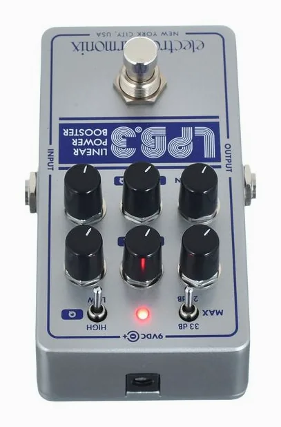 Electro Harmonix LPB-3 Boost & EQ, ingressi e uscite laterali