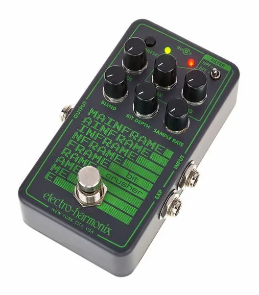 Electro Harmonix Mainframe Bit Crusher, ingressi e uscite laterali