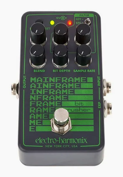 Electro Harmonix Mainframe Bit Crusher, ingressi e uscite laterali