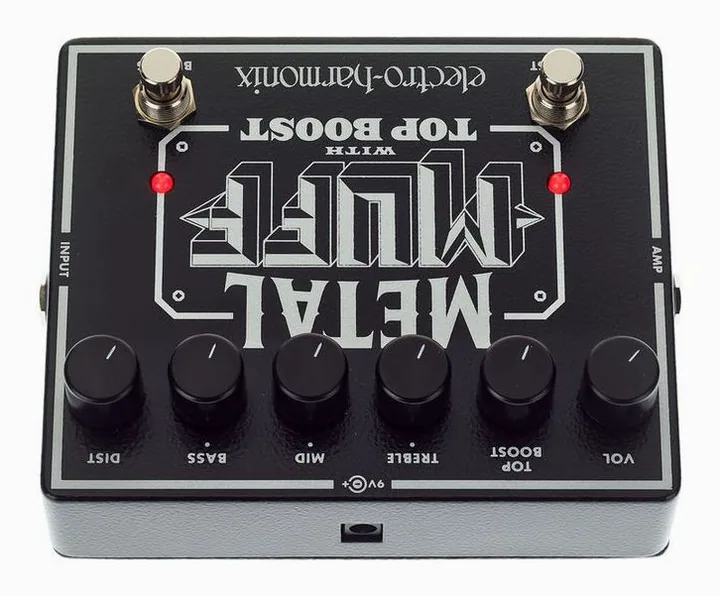 Electro Harmonix Metal Muff/ Top Boost, ingressi e uscite laterali