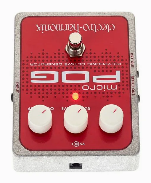 Electro Harmonix Micro POG, connettori sul retro dell'unita