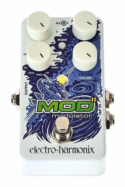 Electro Harmonix Mod 11 Modulator, manopole viste dall'alto