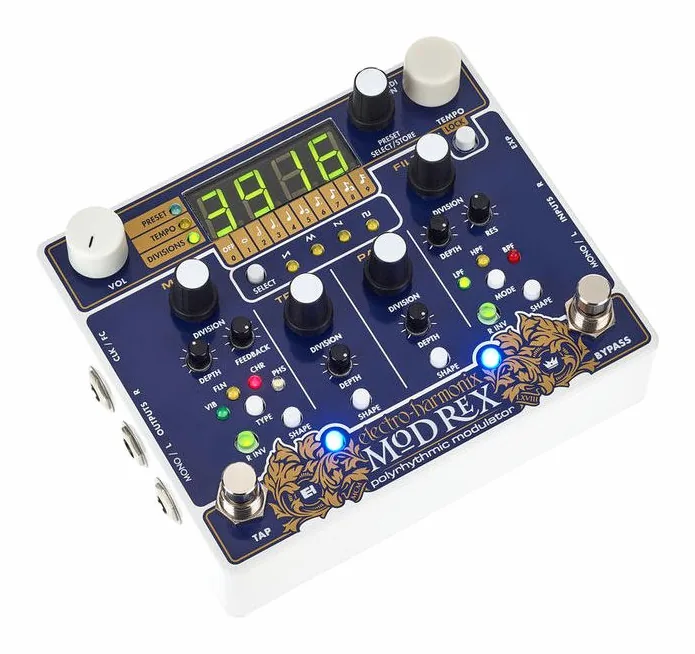 Electro Harmonix Mod Rex, led e interruttore a pedale