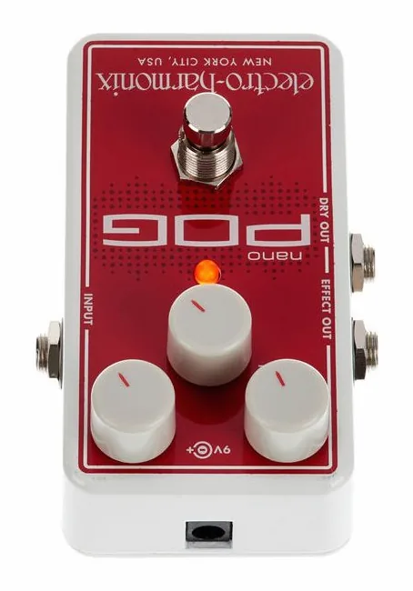 Electro Harmonix Nano POG, manopole viste dall'alto