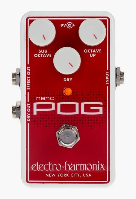 Electro Harmonix Nano POG, footswitch in primo piano