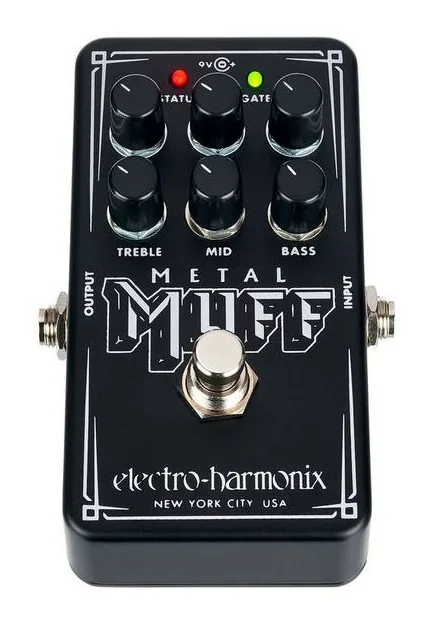 Electro Harmonix Nano Metal Muff Distortion, ingressi e uscite laterali
