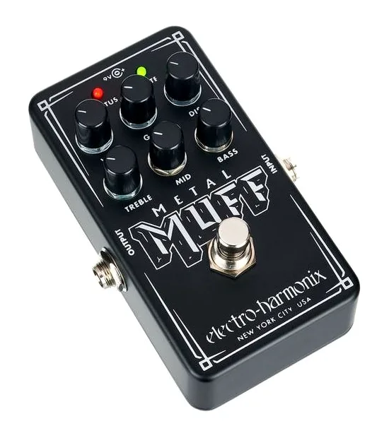 Electro Harmonix Nano Metal Muff Distortion, grafica del pannello superiore