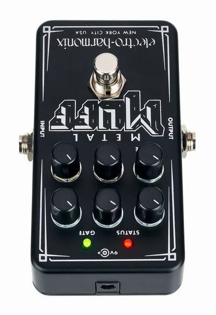 Electro Harmonix Nano Metal Muff Distortion, connettori sul retro dell'unita