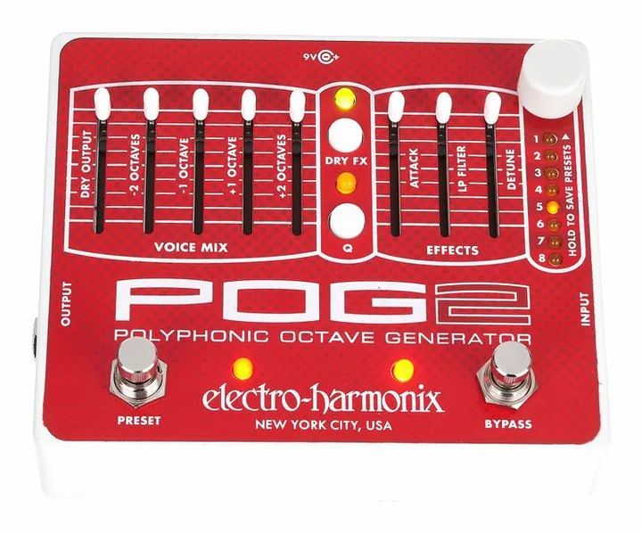 Electro Harmonix POG2, connettori sul retro dell'unita