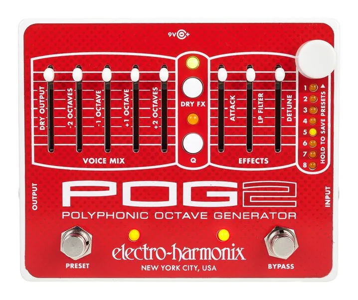 Electro Harmonix POG2, ingressi e uscite laterali