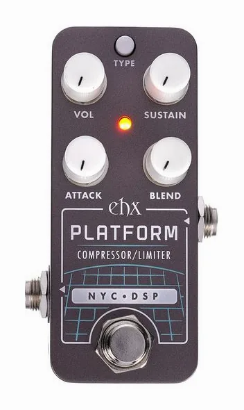 Electro Harmonix Pico Platform Compressor/Lim., ingressi e uscite laterali