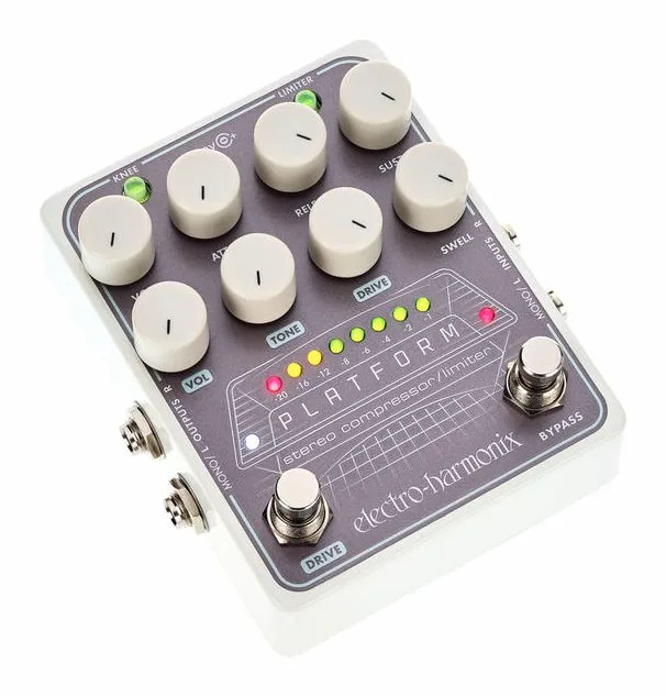 Electro Harmonix Platform Compressor/Limiter, led e interruttore a pedale