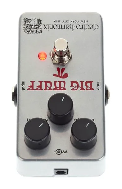 Electro Harmonix Ram's Head Big Muff Fuzz, manopole viste dall'alto