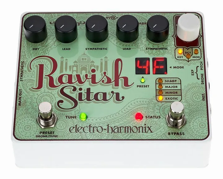 Electro Harmonix Ravish Sitar, led e interruttore a pedale