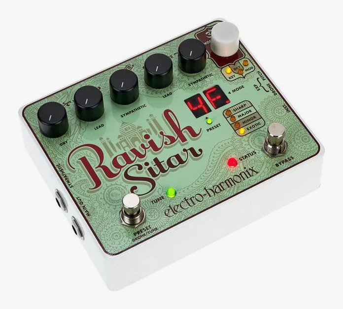 Electro Harmonix Ravish Sitar, led e interruttore a pedale