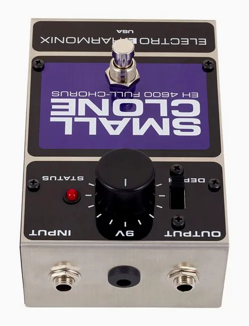 Electro Harmonix Small Clone, connettori sul retro dell'unita