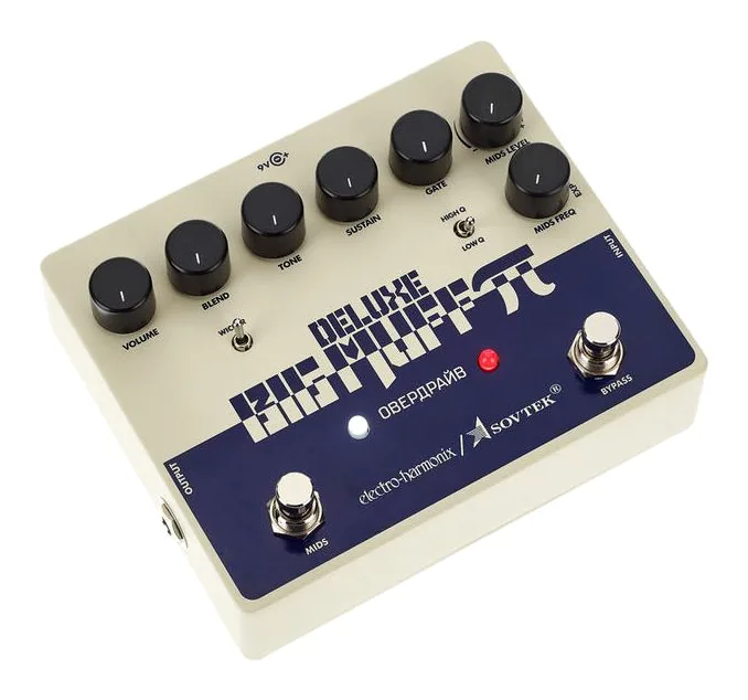 Electro Harmonix Sovtek Del. Big Muff Pi Fuzz, grafica del pannello superiore