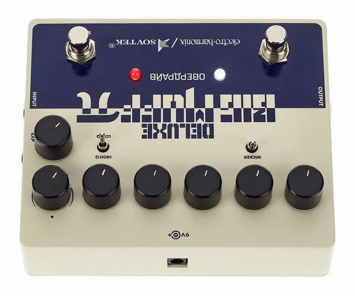 Electro Harmonix Sovtek Del. Big Muff Pi Fuzz, manopole viste dall'alto