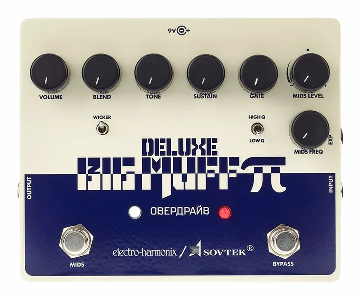 Electro Harmonix Sovtek Del. Big Muff Pi Fuzz, led e interruttore a pedale
