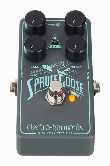 Electro Harmonix Spruce Goose Overdrive, grafica del pannello superiore