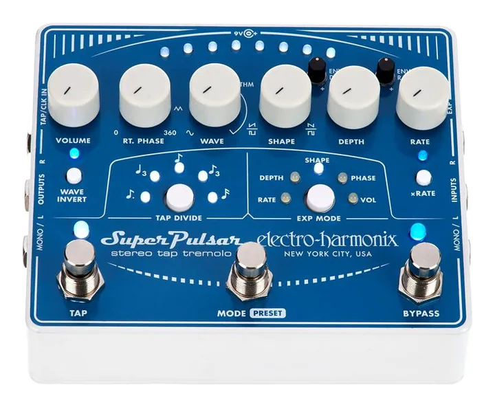 Electro Harmonix Super Pulsar, ingressi e uscite laterali