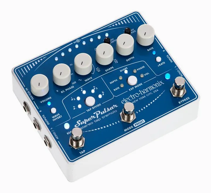 Electro Harmonix Super Pulsar, grafica del pannello superiore