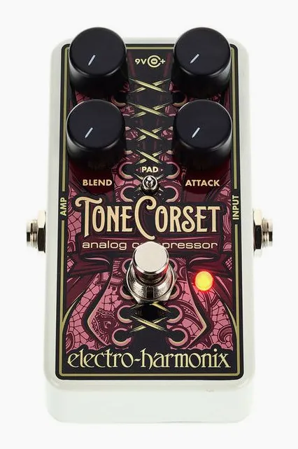 Electro Harmonix Tone Corset, manopole viste dall'alto