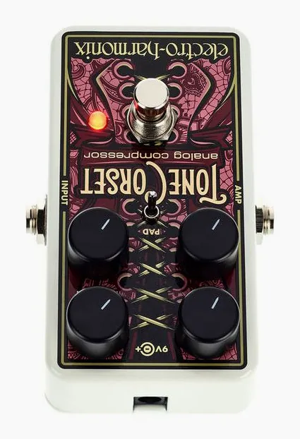 Electro Harmonix Tone Corset, manopole viste dall'alto