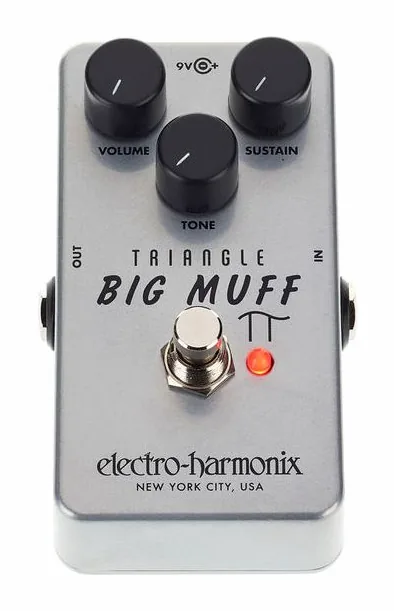 Electro Harmonix Triangle Big Muff Fuzz, connettori sul retro dell'unita