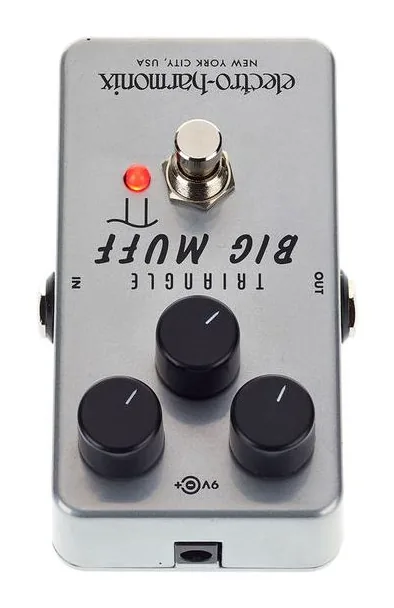 Electro Harmonix Triangle Big Muff Fuzz, grafica del pannello superiore