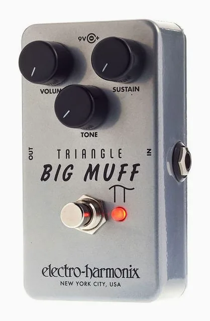 Electro Harmonix Triangle Big Muff Fuzz, ingressi e uscite laterali