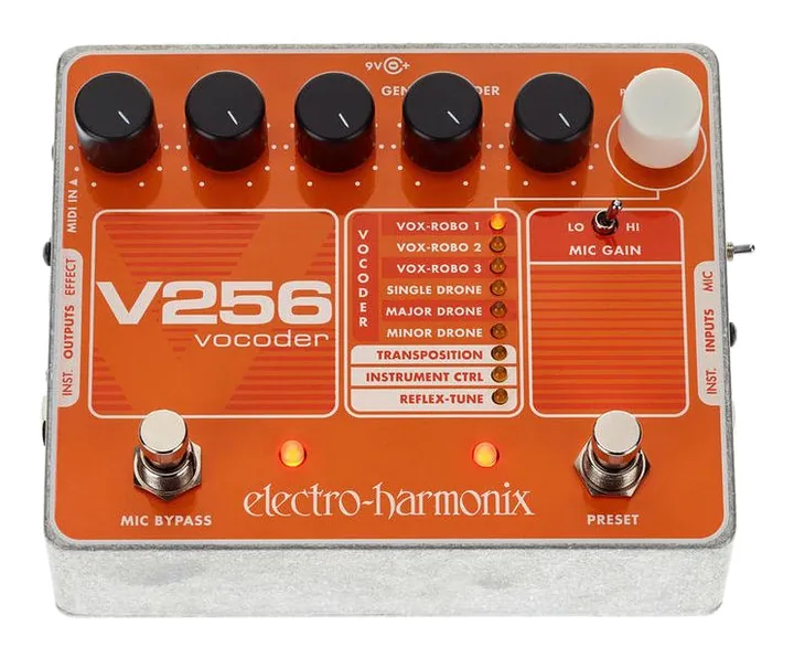 Electro Harmonix V256 Vocoder, led e interruttore a pedale