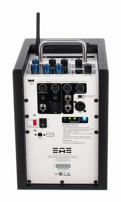 Elite Acoustics A1-4 Acoustic Amplifier MKII, vista laterale del cabinet