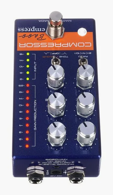 Empress Effects Bass Compressor Blue Spk, led e interruttore a pedale