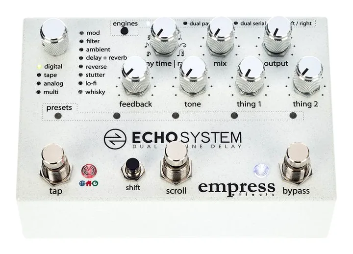 Empress Effects Echosystem, connettori sul retro dell'unita