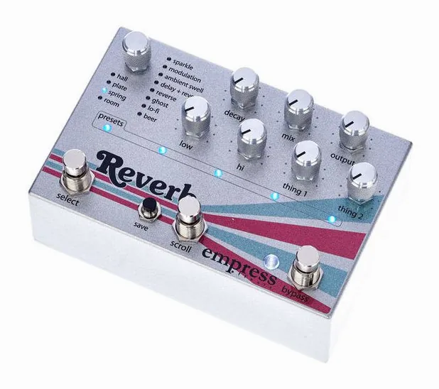 Empress Effects Reverb fotografato frontalmente