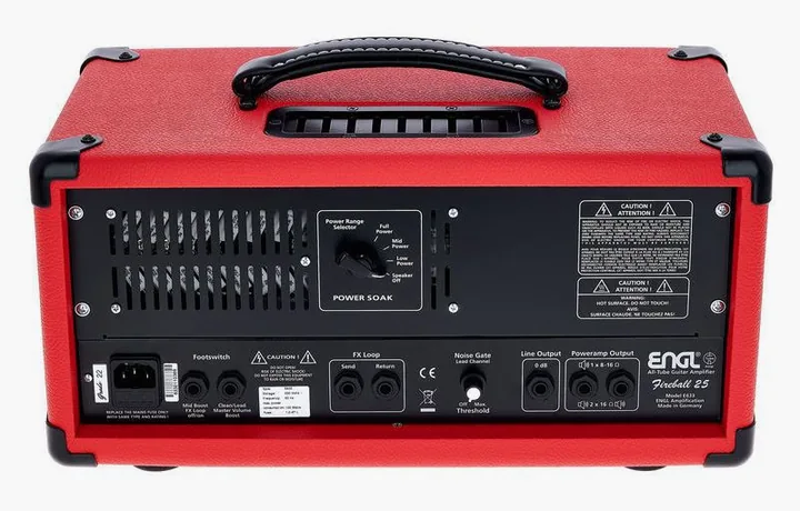 Engl E633SR Fireball 25 LTD Red, vista dall'alto della testata